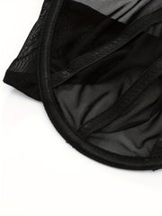 Sexy Striped Mesh Non Padded Underwire Bra