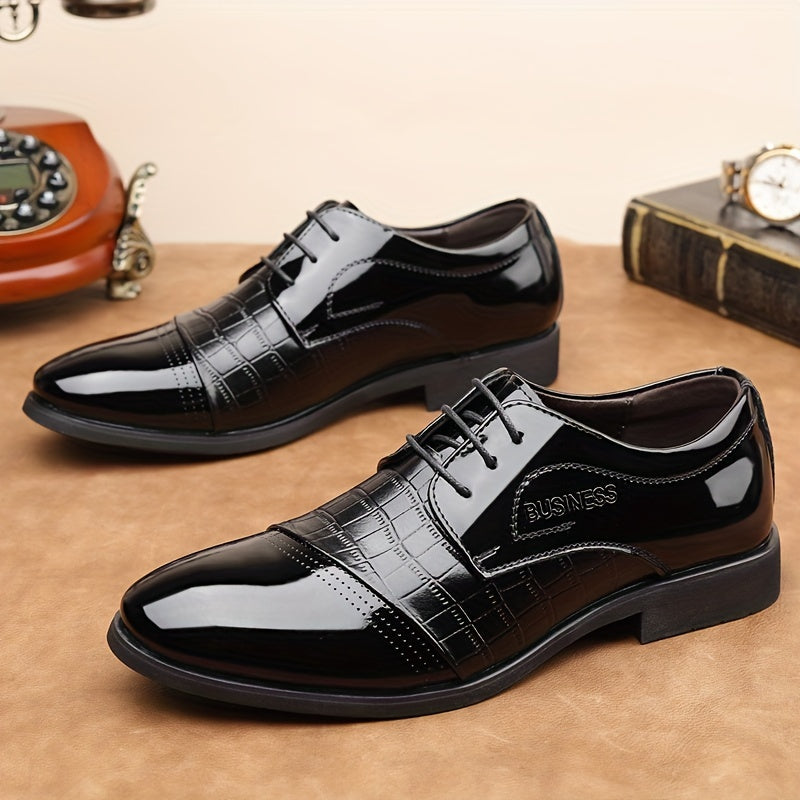 Men's Lace Up Derby Shoes Business Formal Wedding Events