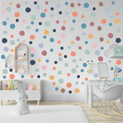 30pcs Boho Colorful Dots Wall Stickers Self-adhesive Home Decor