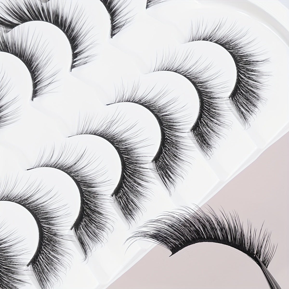 7 Pairs Fox Eye False Eyelashes Natural Cat Eye Lashes 3D Faux Mink