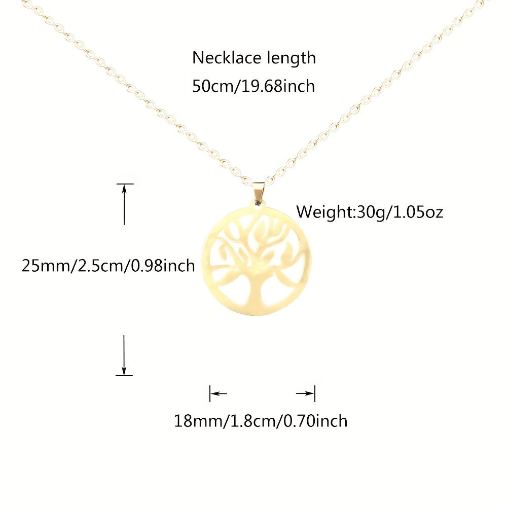 Tree Of Life Round Pendant Necklace for Daughter