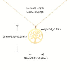 Tree Of Life Round Pendant Necklace for Daughter