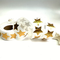 500pc Roll 2 Sequin Star Stickers Self-Adhesive Envelope Decorative Sealing