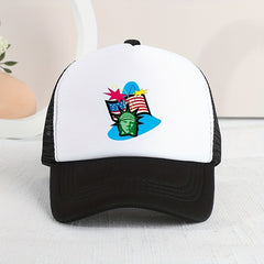 Independence Sports Golf Dad Hat Flag Printed Baseball Cap Unisex Mesh Trucker