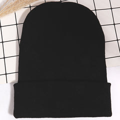 Embroidered Small Flower Beanie Winter Warm Ski Hat Unisex