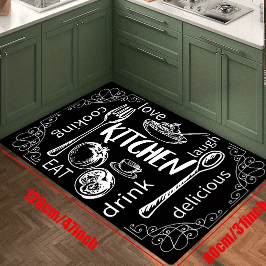Non-slip Oilproof Kitchen Floor Mat Water-resistant Fluffy Mat