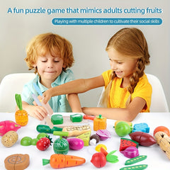 Kids Magnetic Vegetable Fruit Cutting Kitchen Toys