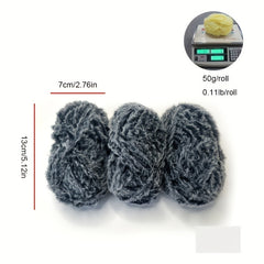 Mink Feather Yarn 4 Rolls for DIY Knitting and Crocheting