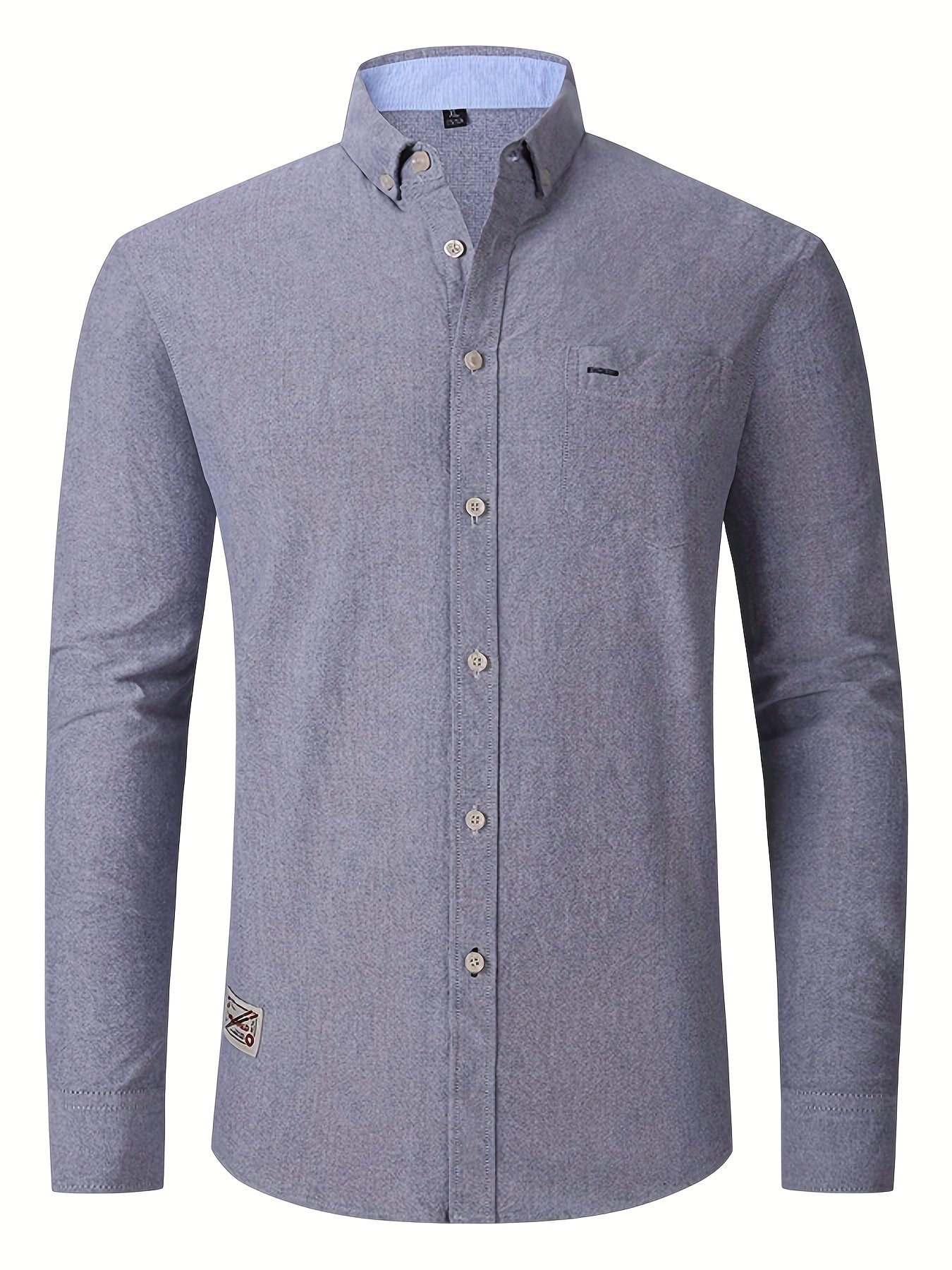 Men's Casual Button Up Long Sleeve Cotton Shirt
