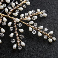 Bride Hair Clip Rhinestone Hairpin Faux Pearl Beads Hair Accessories