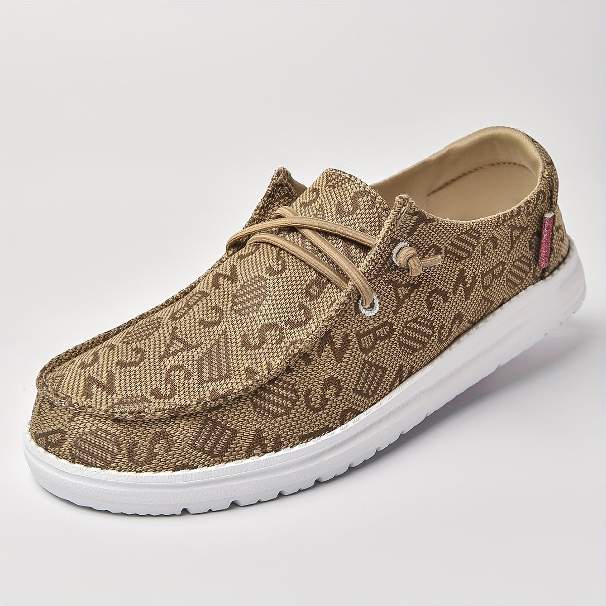 Women's Printed Flat Loafers Slip On Sneakers, Breathable Walking Shoes