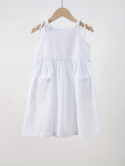 Cute Toddler Girls' Sleeveless Dress with Pockets