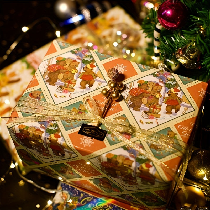 3pcs Laser Rainbow Film Gift Wrapping Paper Thickened Birthday Waterproof