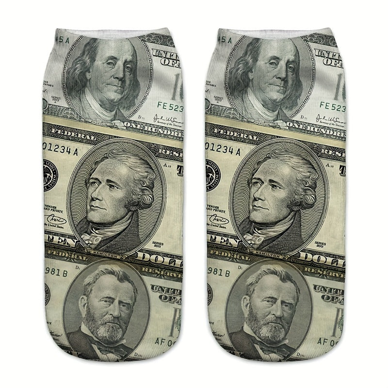 3D Dollar Printed Socks for Men and Women - Novelty Gift