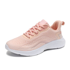 Thick Sole Shock Absorption Woven Running Shoes Lightweight Sport Shoes