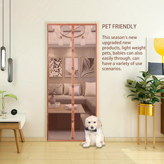 Coffee Brown Magnetic Screen Door Keep Bugs Out Let Breeze In