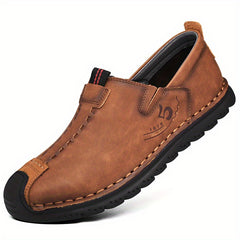 Men's Comfy Loafer Shoes Non slip Slip On Superfine Fiber Leather Shoes