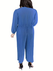 Casual Jumpsuit Women's Solid Zipper Drawstring