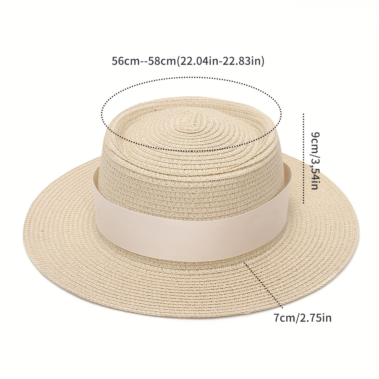 Paper Woven Ribbon Sun Hat for Beach Holiday Travel