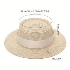 Paper Woven Ribbon Sun Hat for Beach Holiday Travel