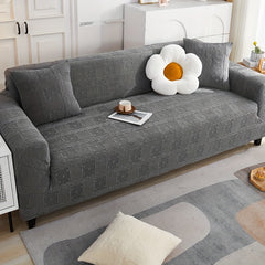 Dark Grey Elastic Sofa Slipcover Non-slip Furniture Protector