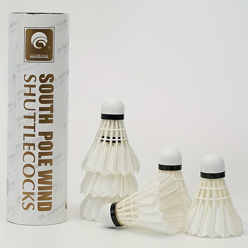 6pcs No 5 Badminton Shuttlecocks for Training & Entertainment