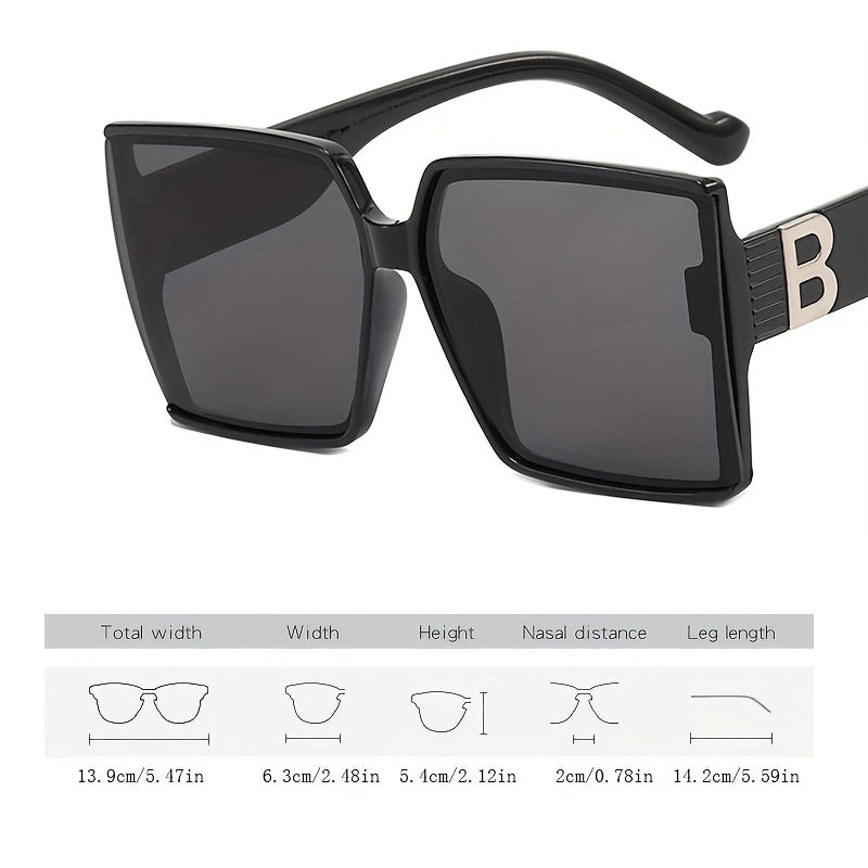 Large Square Sunglasses For Women Men UV400 Sun Shades