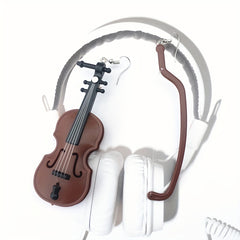 Baroque Style Violin Earrings Exaggerated Retro Design