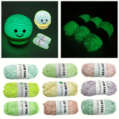 Glow In The Dark Yarn Mixed Polyester Luminous Yarn 50g Roll