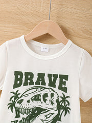 2pcs Toddler Boys Dinosaur T-Shirts & Shorts Set Summer Clothes