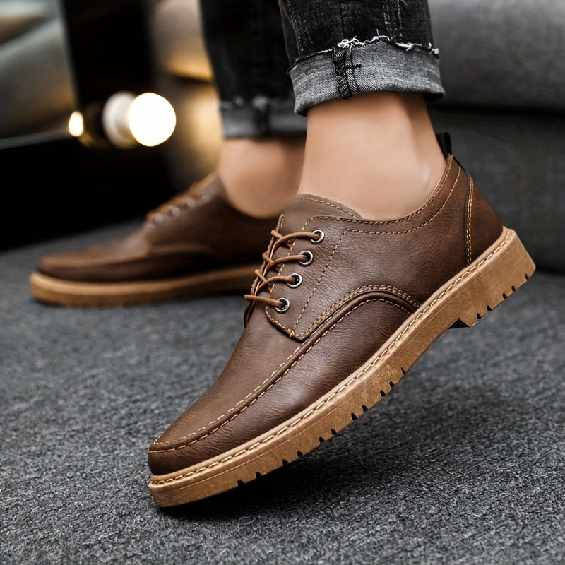 Men's Derby Shoes Lace up Front Dress Shoes For Men Business Formal Wedding