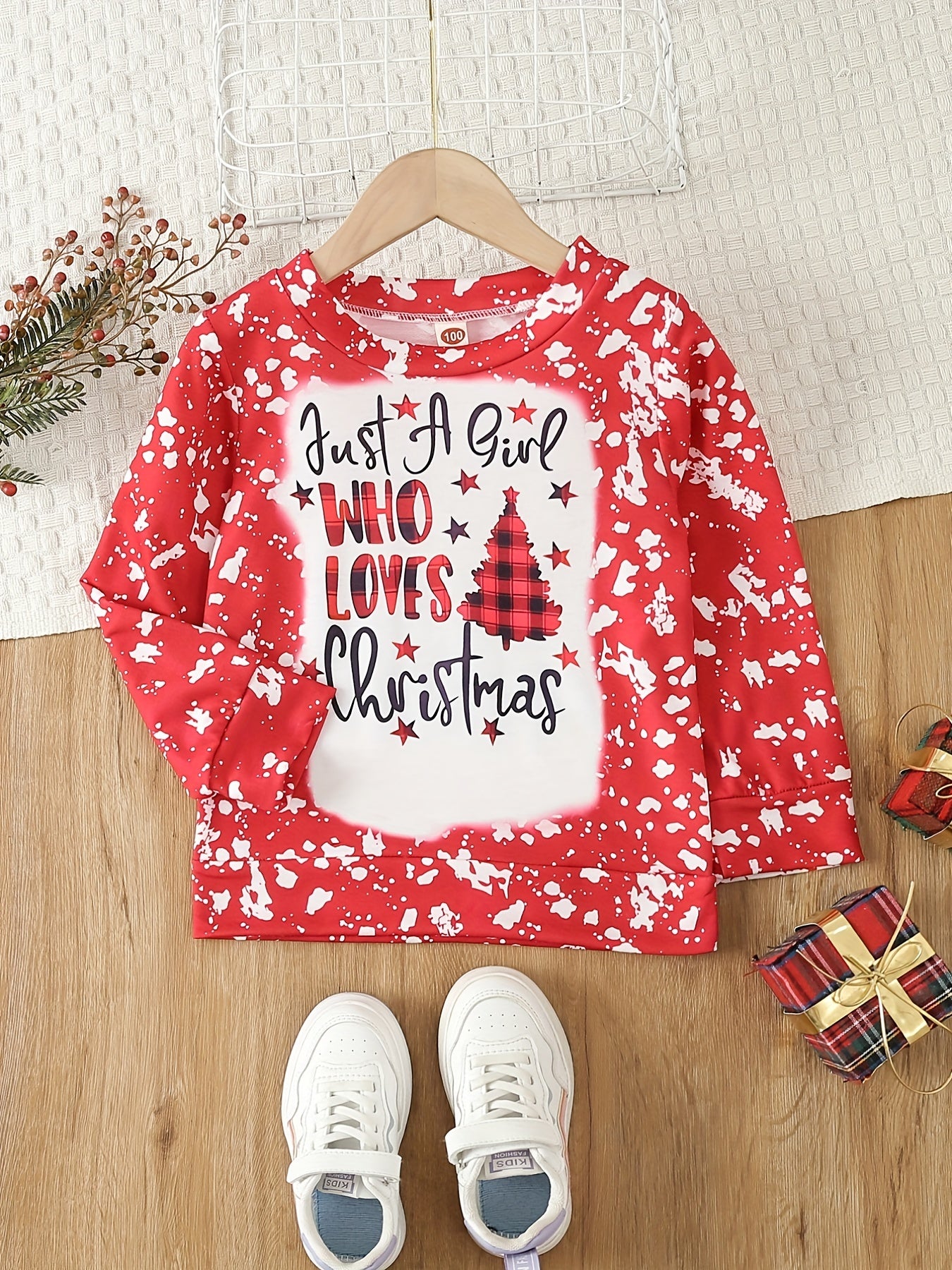 Christmas Girl Graphic Sweatshirts For Toddler Girls