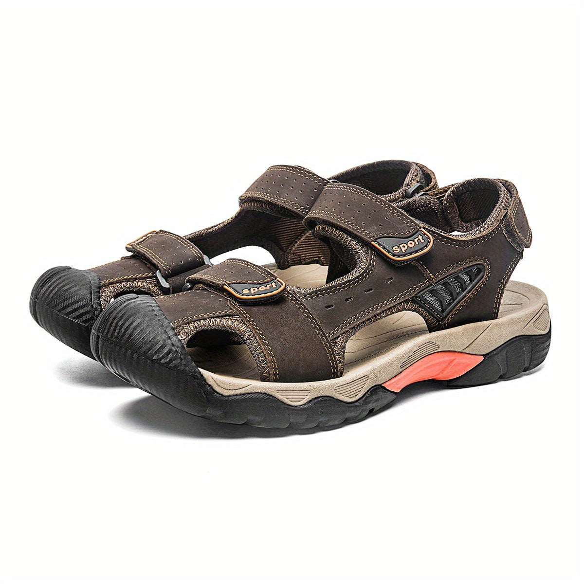 Men's Breathable Closed Toe Sandals Non Slip Beach Shoes
