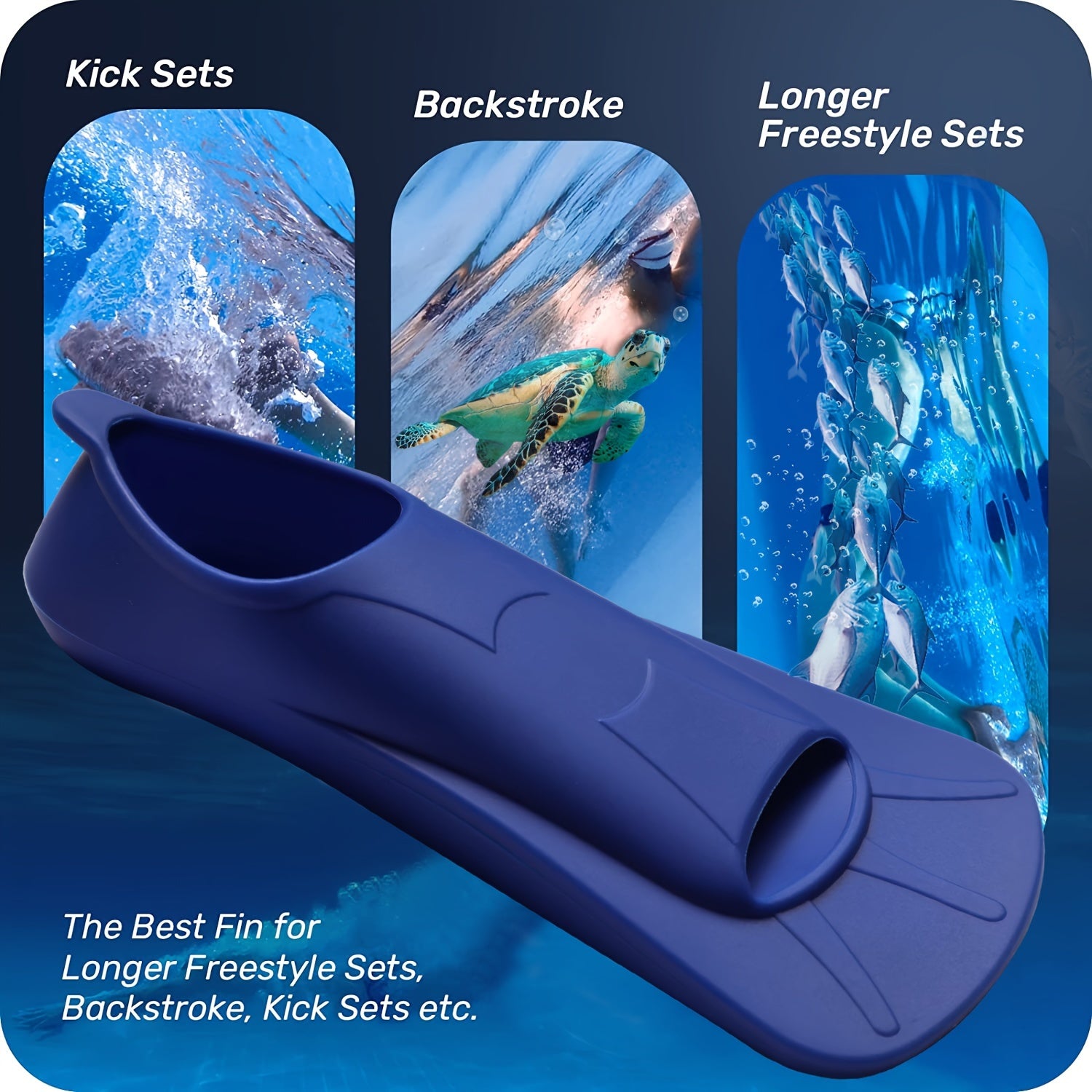 Silicone Training Fins for Kids & Adults - Improve Your Swimming Skills