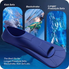 Silicone Training Fins for Kids & Adults - Improve Your Swimming Skills