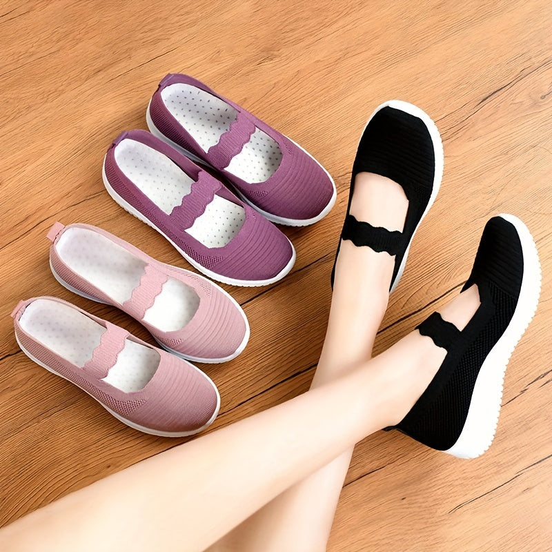 Women's Mesh Slip On Sneakers Low Non-slip Shoes