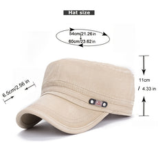 Men Women Flat Cap Baseball Army Sun Visor One Size Fits All