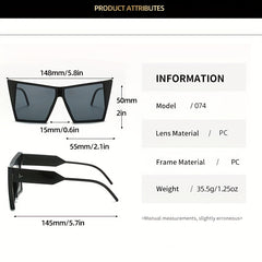 Men's Square Sunglasses for Street Photography Party