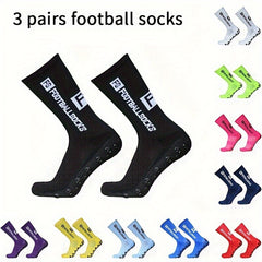 3 Pairs Men's Mid Crew Sport Socks Sweat Absorbing Comfy Breathable Socks