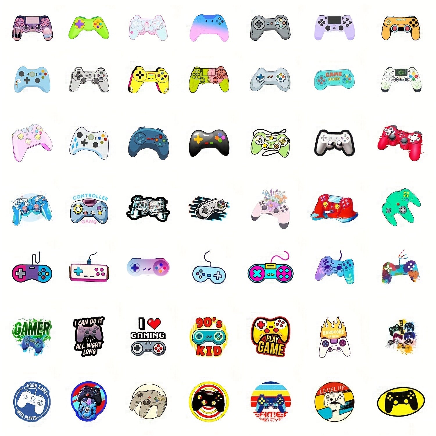 50pcs Game Console Stickers DIY Toys Wall Luggage Decoration Waterproof Stickers