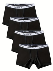 4 Pack Plus Size Double Layered Crotch Boxer Briefs Set