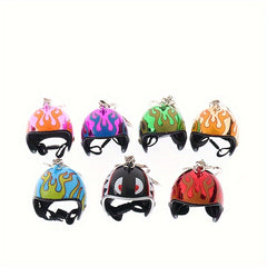 Mini Motorcycle Helmet Keychain Bag Pendant Decoration