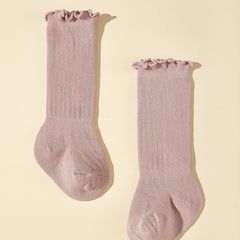 4 Pairs Baby Girls Kids Cotton Long Socks for Spring Autumn