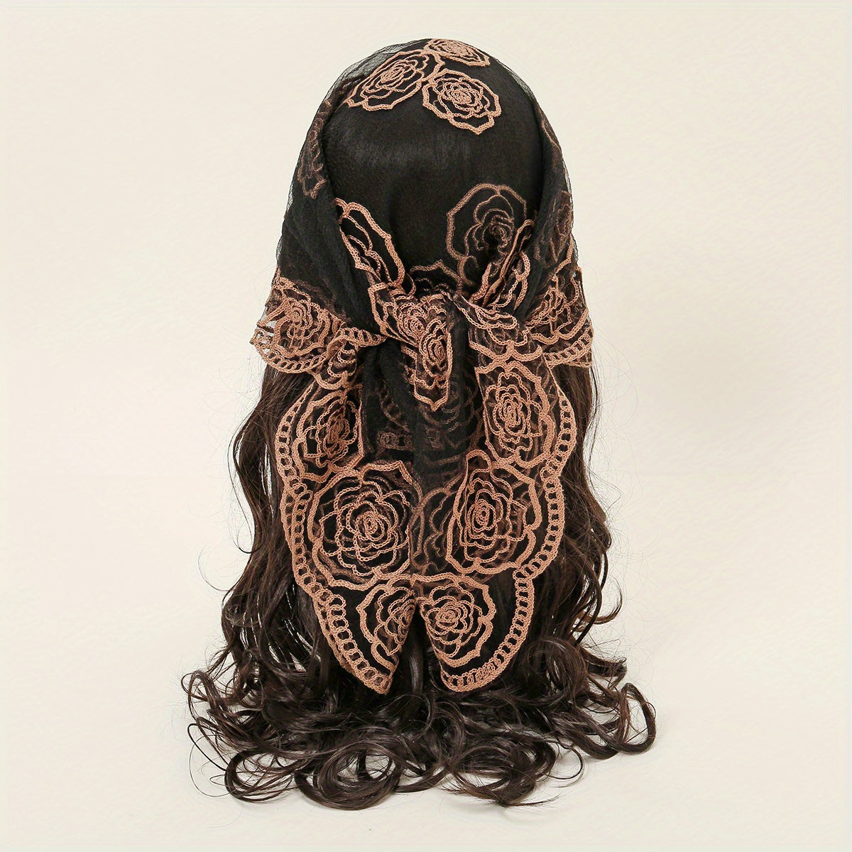 Embroidered Headscarf Thin Sunscreen Square Scarf