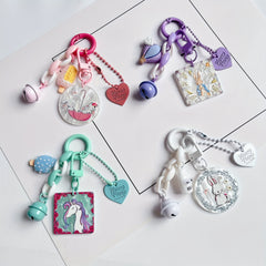 Acrylic Animal Keychain Pendant For Girls