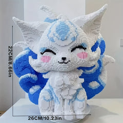 Large Nine Tailed Fox Building Blocks Gift Party Game Office Home Decor DIY
