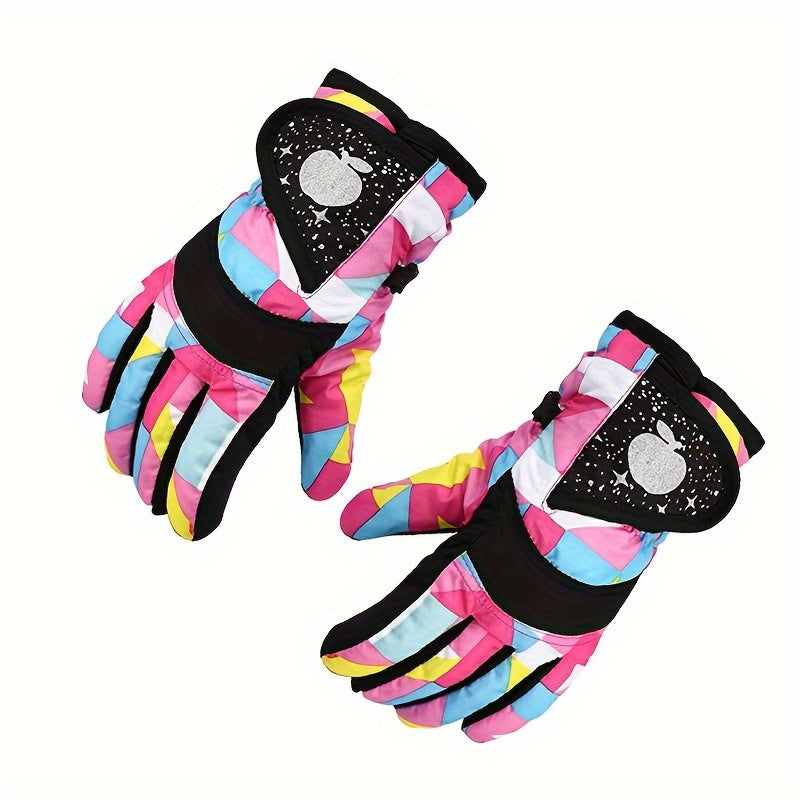 Kids Waterproof Winter Gloves With Adjustable Buckle