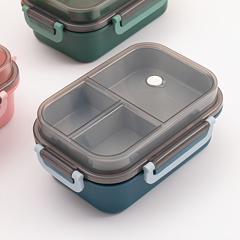 Double Layer Insulated Lunch Box with Spoon - Office Workers Bento Box