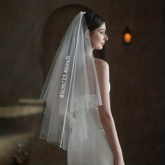 Bridal Head Veil With Comb Double Layer Wedding Hair Accessories