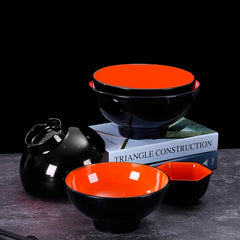 1PC Ramen Bowl Anti-shatter Plastic Soup Bowl Large Capacity Noodle Bowl
